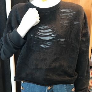 IRO Cropped Sweater Anthracite Size Small